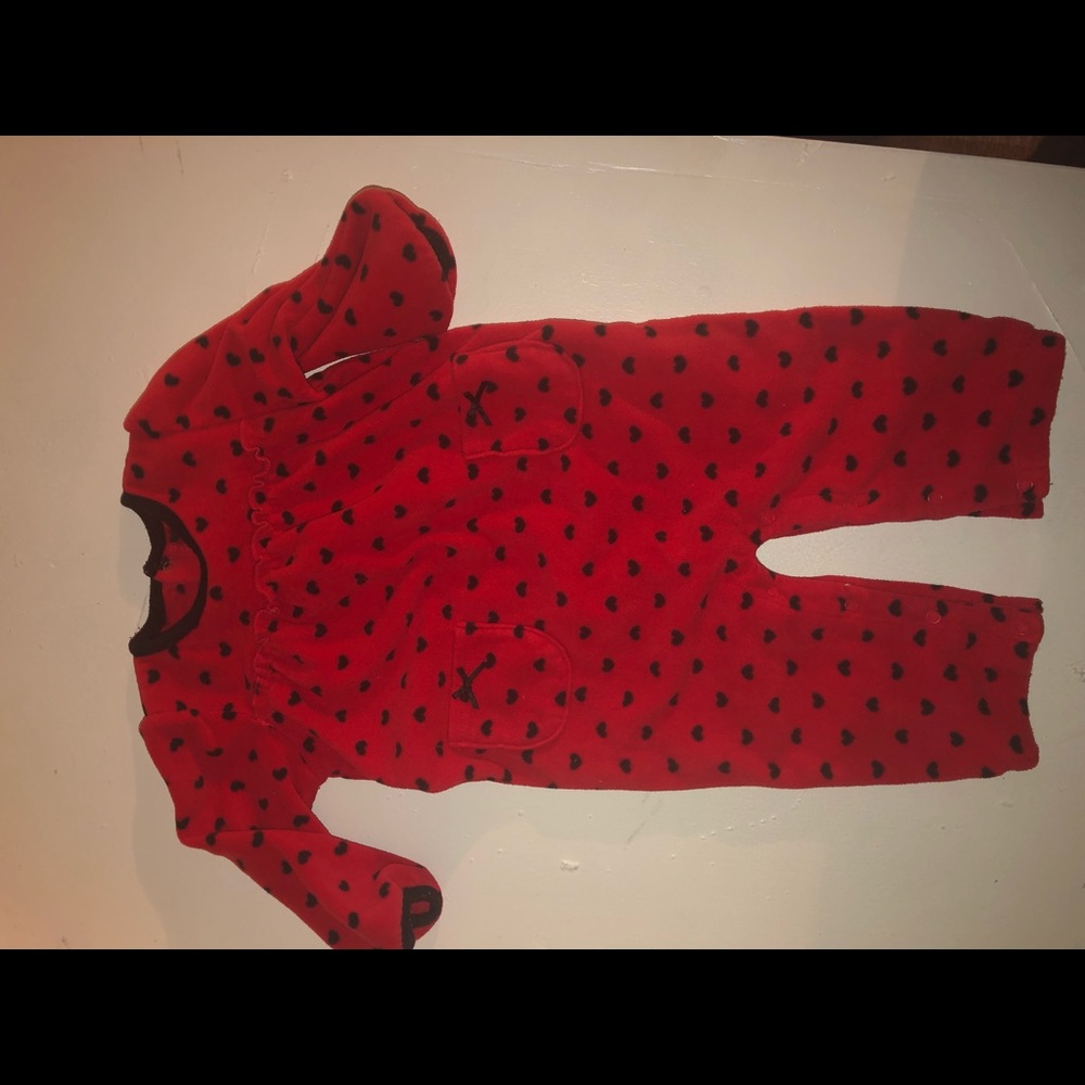 Red pants onesie